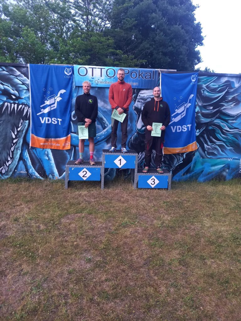 Siegerehrung für den Sternkurs der Herren, Maik steht auf Podium 2, Eric auf 3
